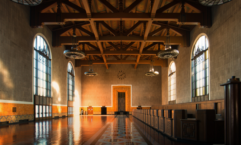 Interiors of the Union Station, Los Angeles, California, USA