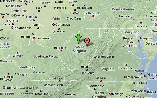 map of west virginia cities. Map of West Virginia