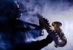 Musician playing saxophone