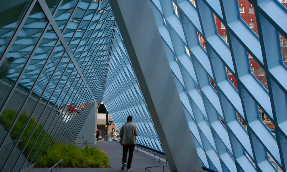 Geometrical Walkway - Seattle Public Library