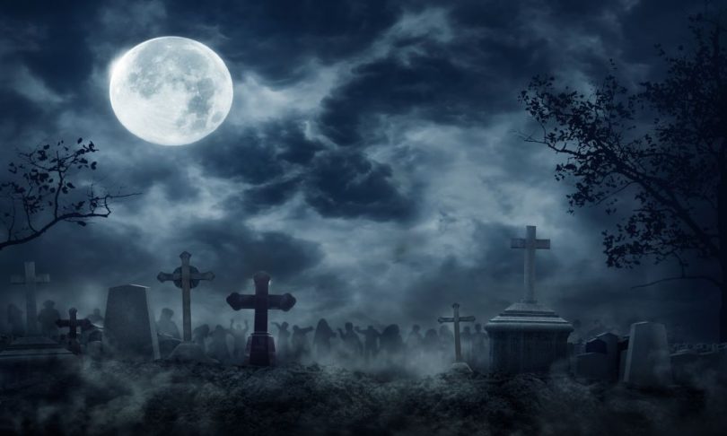 spooky cemetery