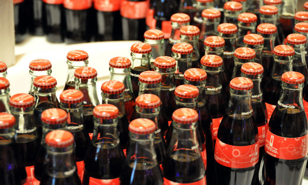 bottles at world of coca-cola