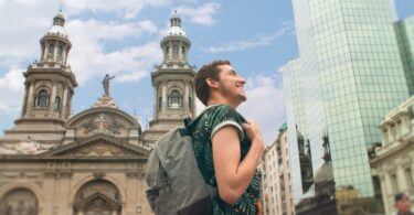 Tourist in Santiago, Chile