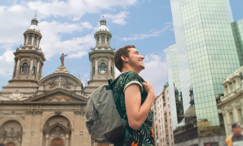 Tourist in Santiago, Chile