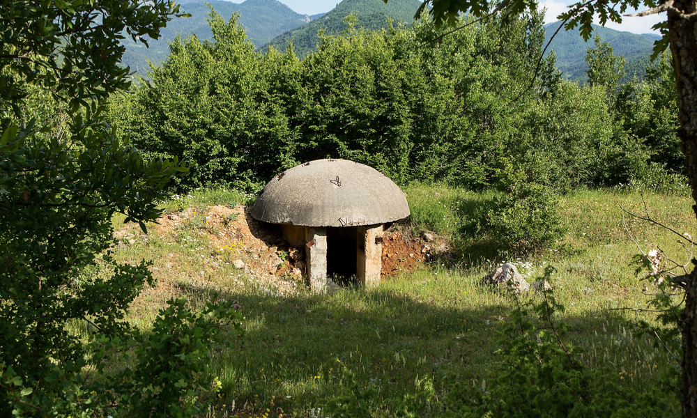 Cold War Bunker in mountain Ostrovica, Albania, Built in the Hoxha Era