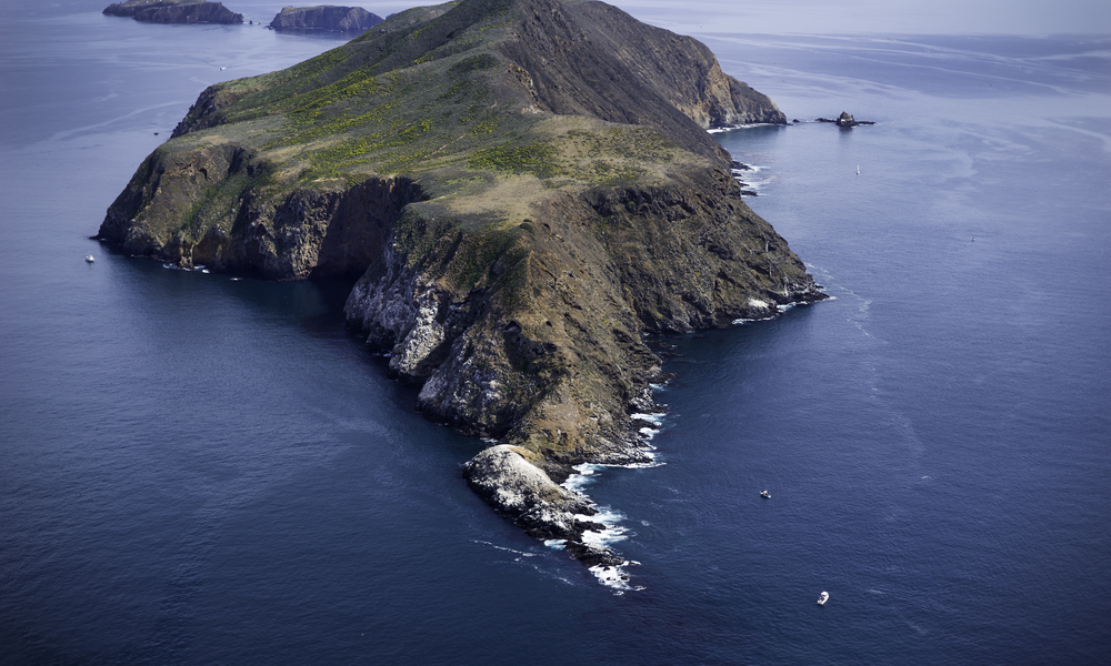 Anacapa Island, Ventura County, California, aerial view