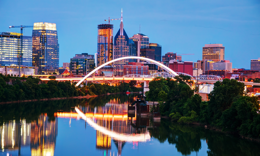 view of nashville at night