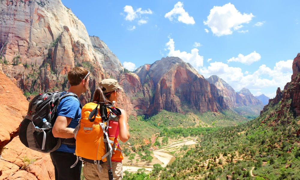 couple enjoying scenery at a national_park