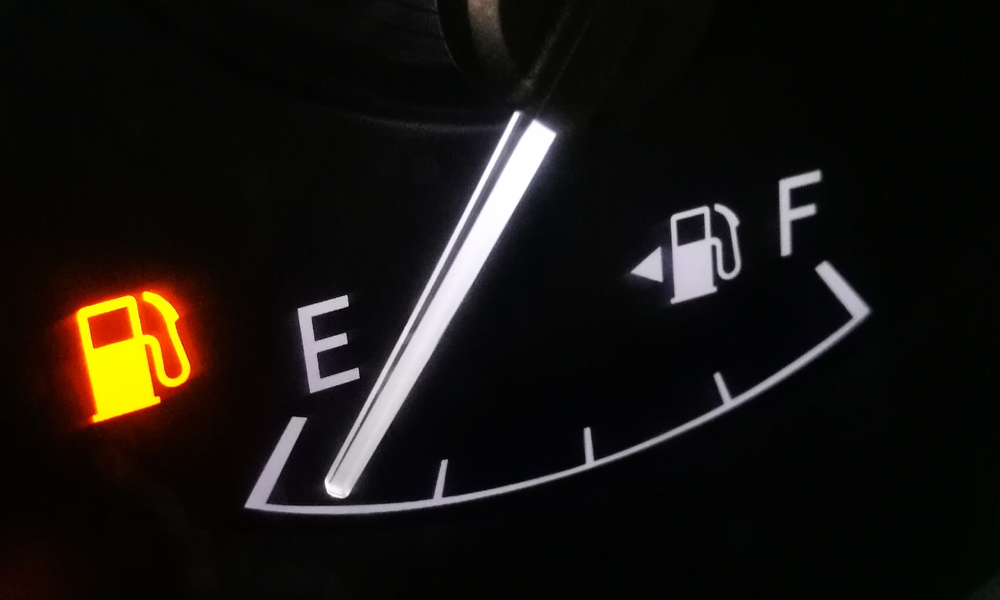 car gas tank on empty