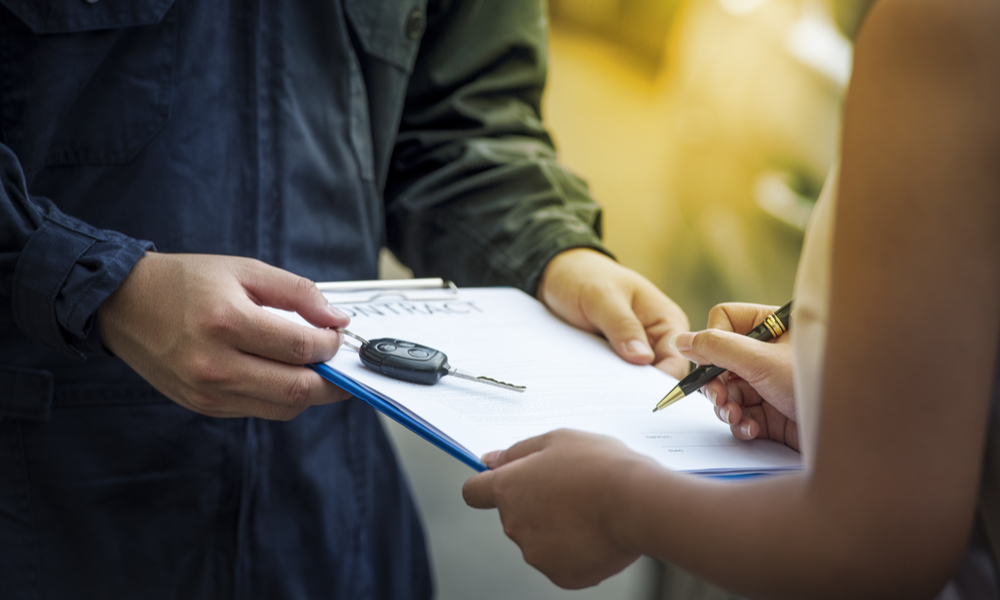 renting a car