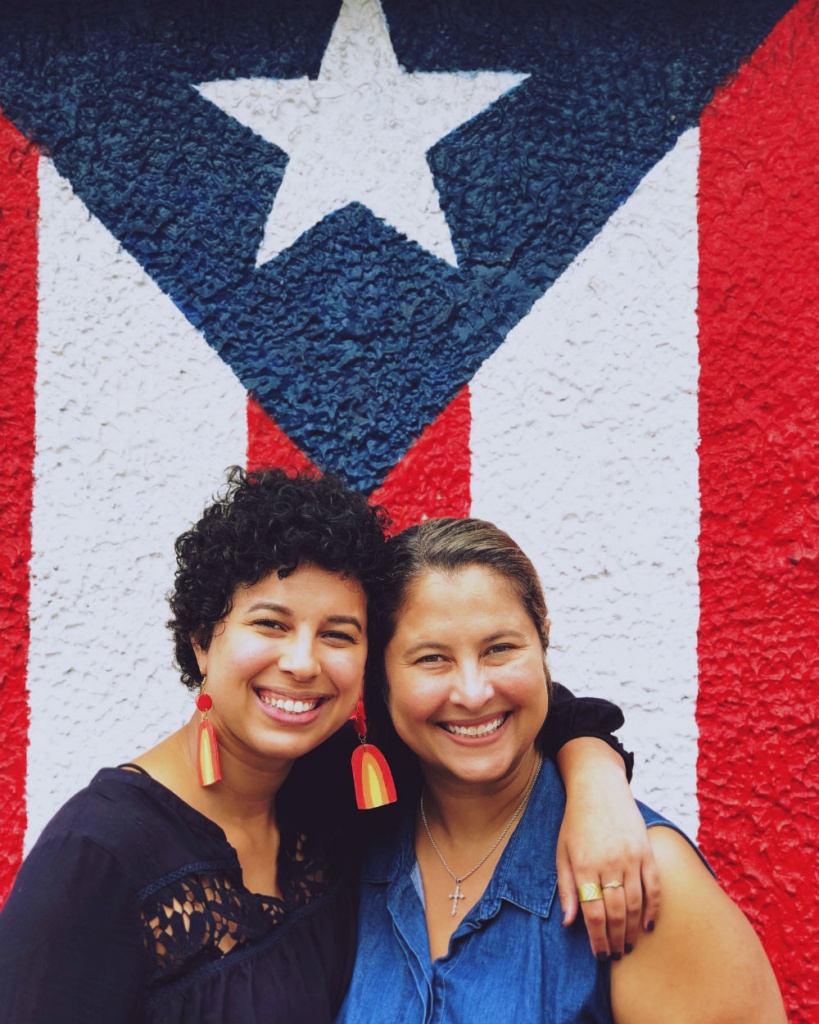 Nicole and her Mom in Puerto Rico