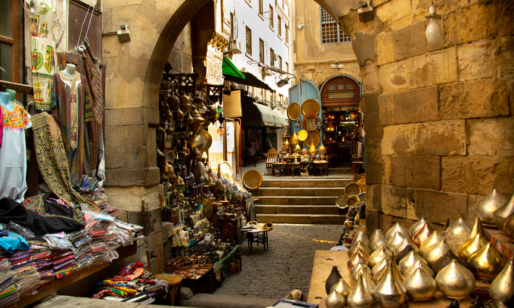 Souk of Cairo, Egypt market 