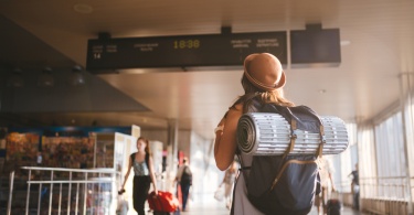 woman backpacking