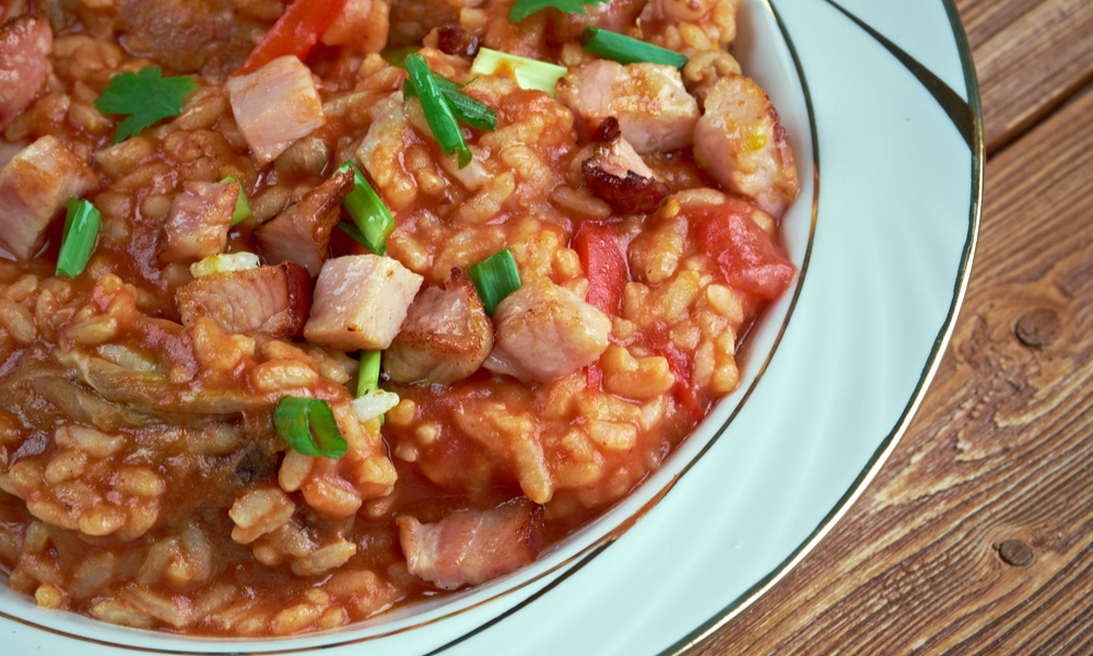 Charleston red rice - Savannah Red Rice rice dish commonly Southeastern coastal regions of Georgia and South Carolina.