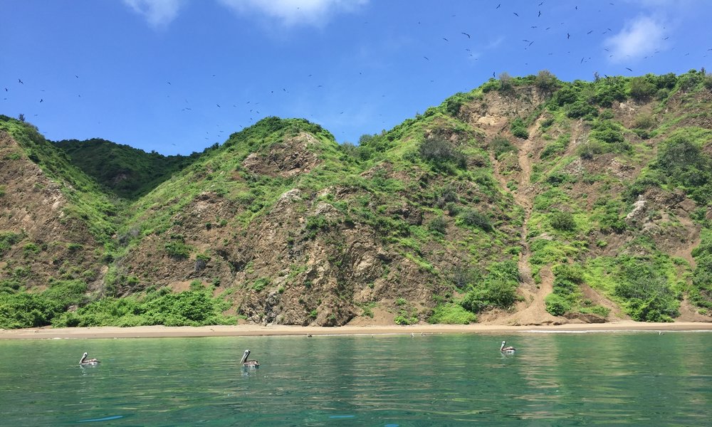 The view of Isla de la Plata in Ecuador, also termed “the Poor Man’s Galapagos”