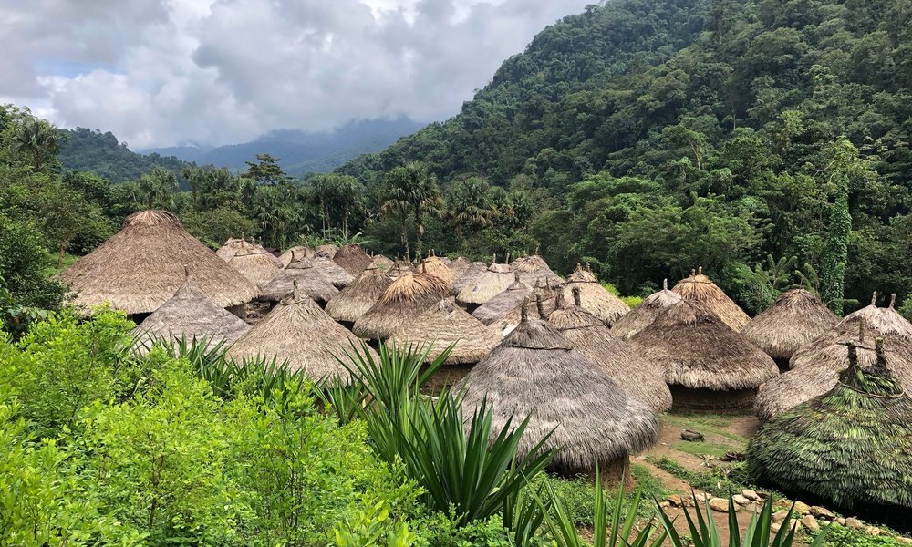 An indigineous jungle village from Colombia’s Ciudad Perdida Hike in Parque Tayrona