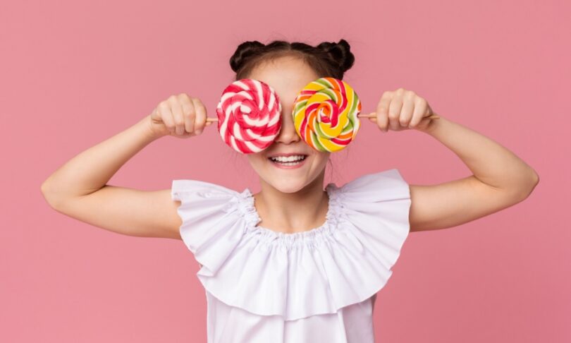 Girl with candy