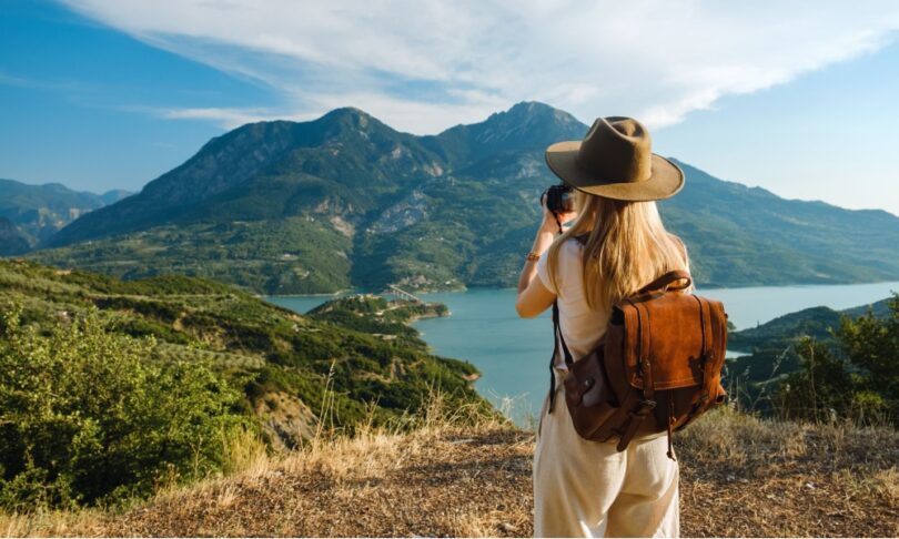 Girl taking a photograph